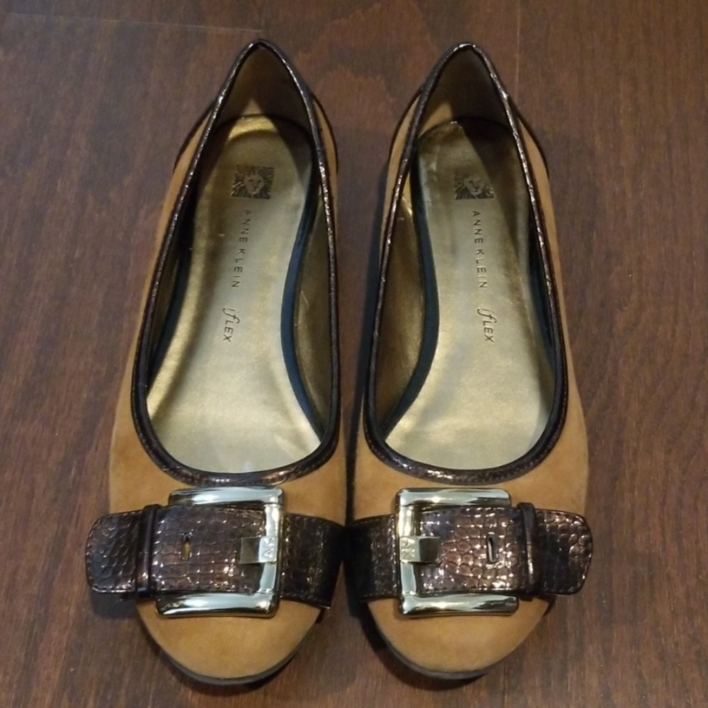 Anne Klein flex leather ballet flats